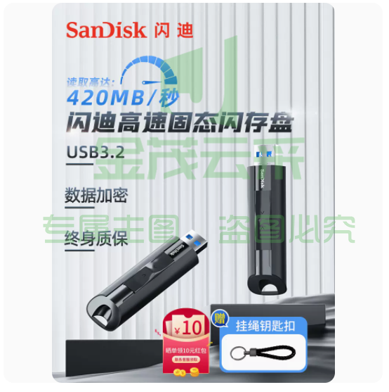固态U盘闪迪1T大容量高速加密优盘CZ880