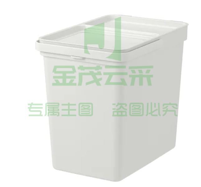 HÅLLBAR 哈尔巴 附盖垃圾桶 淡灰色 22 公升