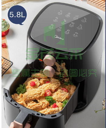 美的 空气炸锅 黑色 5.8L