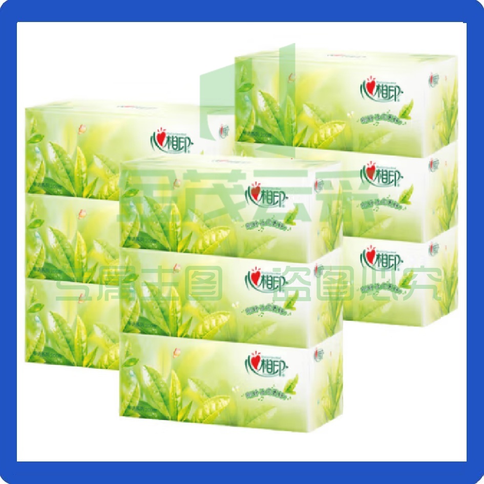心相印 盒装抽纸 面巾纸H200 200抽*12盒双层  共12盒