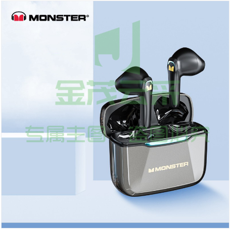 魔声（Monster） GT11 真无线蓝牙耳机降噪运动入耳式游戏音乐耳机适用于华为苹果小米oppo 太空灰