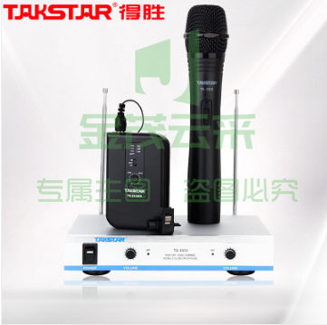 得胜 TAKSTAR TS-3310HP 无线麦克风 一拖二无线话筒 黑色