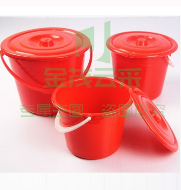 巨联（JULIAN） 小塑料桶 提把小桶 3升带盖 儿童小水桶塑料桶 调油漆桶 水桶 小红桶 塑料油漆桶