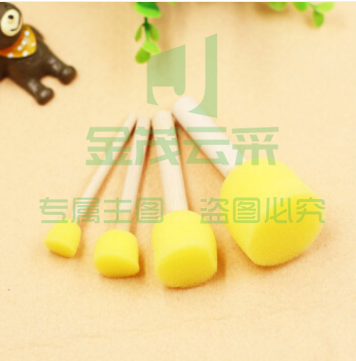 儿童绘画涂鸦工具海绵画刷笔刷 幼儿园diy印章美劳材料 滚筒滚轮