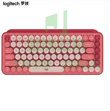 罗技POP KEYS 泡泡无线机械蓝牙键盘 85键TTC轴 自定义表情包按键-电幻粉