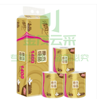 清风卷纸B22AFJ2原木金装 4层加厚140克卫生纸巾10卷/提
