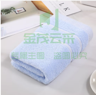 洁丽雅（Grace）新疆棉毛巾 A类强吸水素色柔软洁面巾洗脸擦脸巾 单条装 70*34cm 兰色 80g
