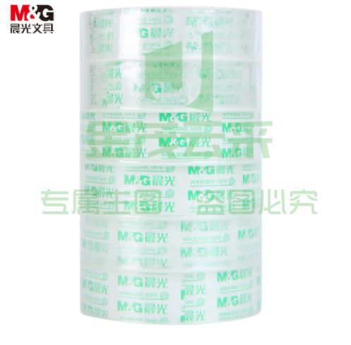 晨光(M&G)文具透明胶带 高透易撕小胶带 学生手工胶布12mm*18m 6卷装AJD957P9
