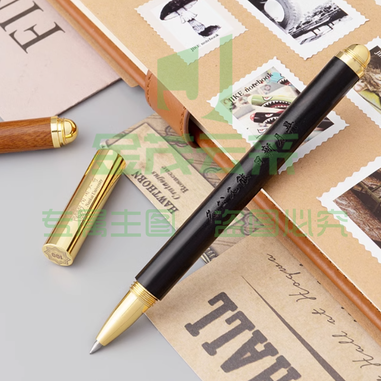 黄铜檀木笔 毕业礼物纪念品定制刻字 同学聚会留念送学生创意实用礼品奖品