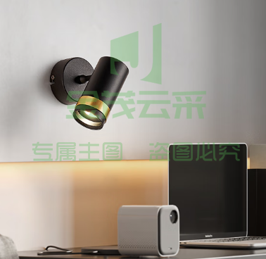 乐米【知光】简约现代客厅壁灯设计师酒店走廊过道灯轻奢壁灯床头灯 砂黑+砂金款-智能单色暖光3000K