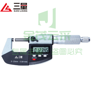 三量高精度0.001数显外径千分尺0-25mm电子螺旋测微器仪卡尺 JDE01 精准型0-25mm