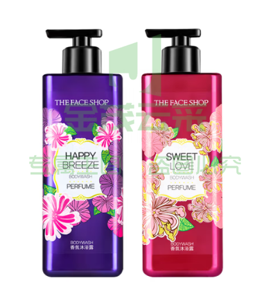 菲诗小铺沐浴露套装（浪漫邂逅500ml+甜蜜爱恋500ml）水润保湿 持久留香