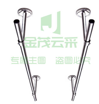 阳台晾衣杆固定式不锈钢晾衣架 伸缩150-235cm高15cm送防风钩m
