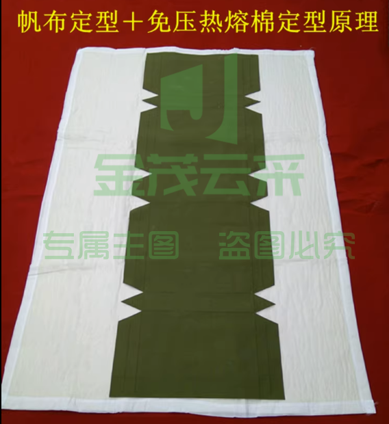叠被厚帆布豆腐块被子定型硬帆布叠被手缝款/单人被通用48*48*18高