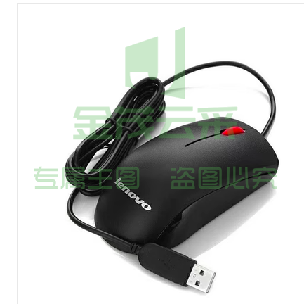 联想鼠标 USB线长1.8米光电有线