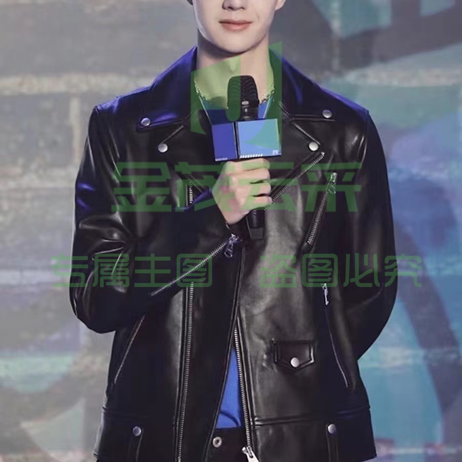 乐队演出服装 男PU皮衣外套 皮夹克 