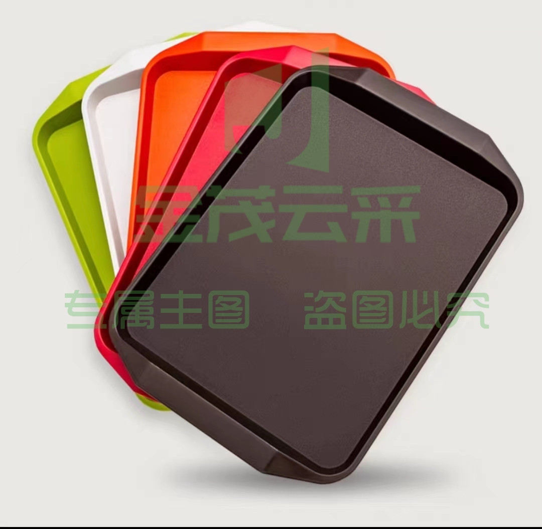 双耳快餐托盘 长方形耐摔托盘 各色可选