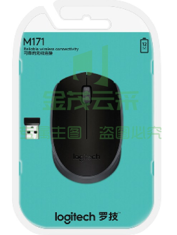 罗技（Logitech）M171 鼠标 无线鼠标 办公鼠标 对称鼠标 黑色