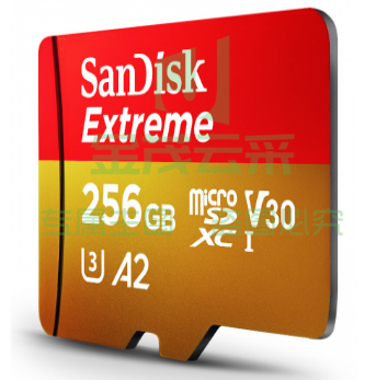 闪迪 SanDisk TF存储卡 SDSQXA1-256G-ZN6MA 256G U3 V30 C10 4K A2 至尊极速移动版 读速160MB/s 写速90MB/s