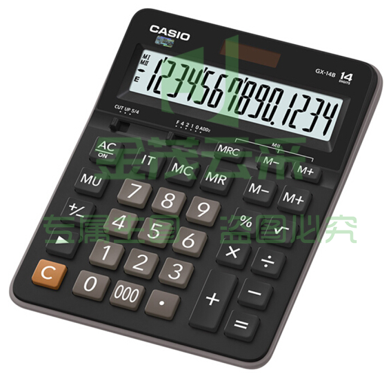 卡西欧（CASIO）GX-14B 商务计算器 超大型机 黑色经典款