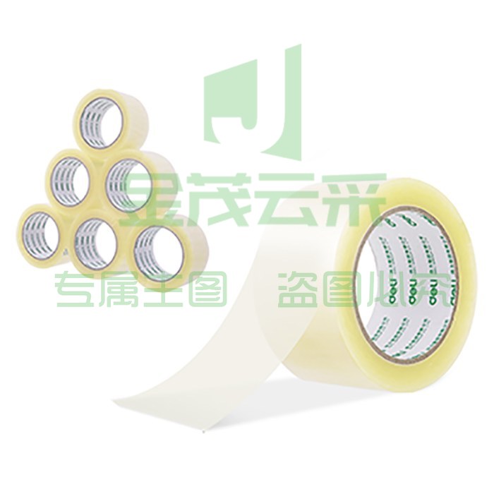 得力 deli 30333 高品质透明封箱胶带打包宽胶带 6卷装