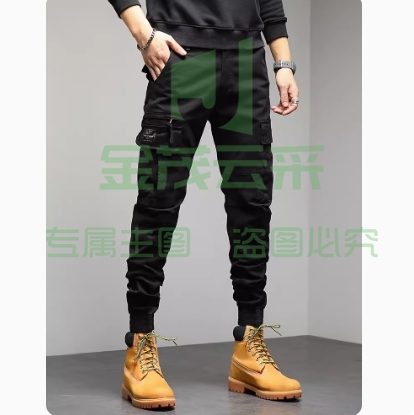 潮流百搭工装裤潮牌束脚休闲长裤