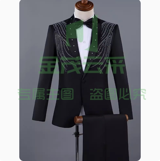 舞台主持人服装男礼服