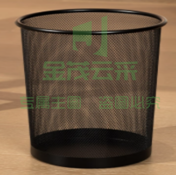 得力(deli)φ29.5cm大号金属网状圆纸篓 办公家用垃圾桶 垃圾分类 办公用品 黑色，其他尺寸咨询客服