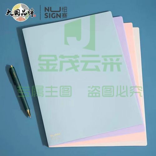 纽赛(NUSIGN)A4透明四层文件袋文件套 加厚L型文件夹 开口塑料单片夹侧入式插页袋 6个装NS185(颜色随机）