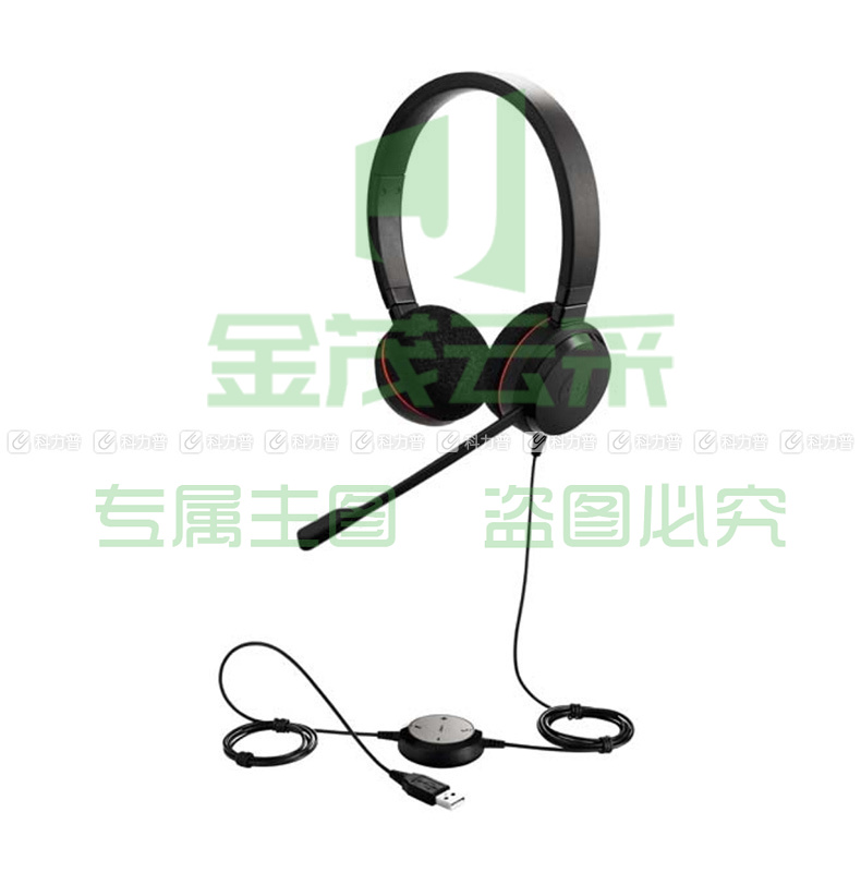 捷波朗 Jabra USB耳机 EVOLVE 20 STEREO (黑色) 高保真立体声