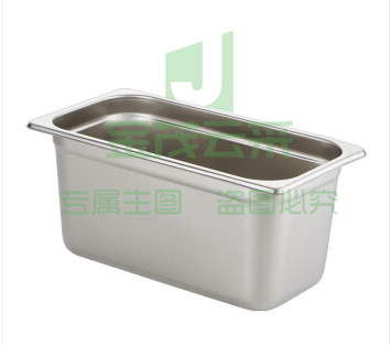 匠行 304不锈钢份数盆 分盆 打菜盆 自助餐盆 加厚不锈钢1/1 100mm