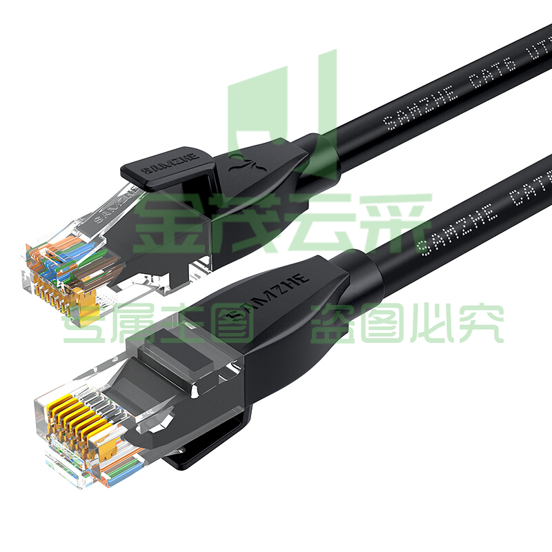 山泽 SAMZHE 六类网线cat6类千兆纯铜网线 HCT50 5米 (黑色) 电脑电视盒路由器宽带网络连接线八芯双绞跳线