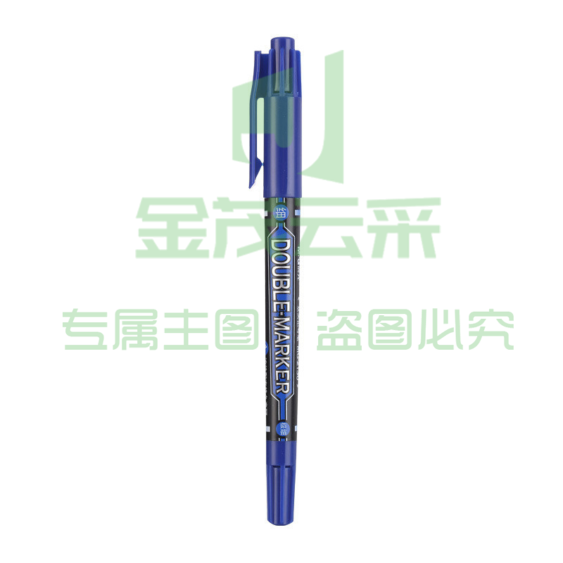 晨光 M＆G 小双头记号笔 MG-2130 细头2.0mm 极细头0.5mm (蓝色) 12支/盒