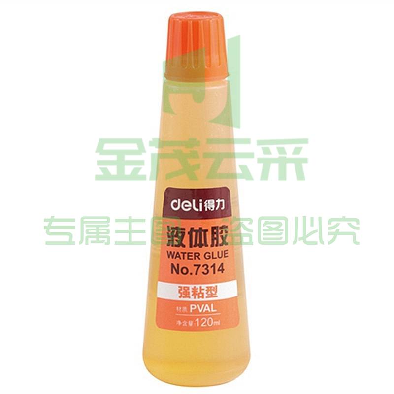 得力(deli) 7314 液体胶水 120ml(黄色)12瓶/盒  (单位：盒)