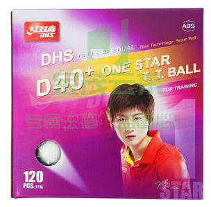 红双喜 D40+ 赛顶白一星乒乓球训练用球大包装120只装