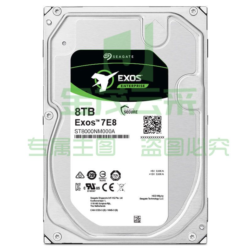 希捷(Seagate) 企业级监控硬盘 8TB  7200转 PMR CMR SATA ST8000NM000A