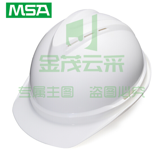 梅思安 V-Gard500 PE 豪华型透气安全帽(白色）10146611