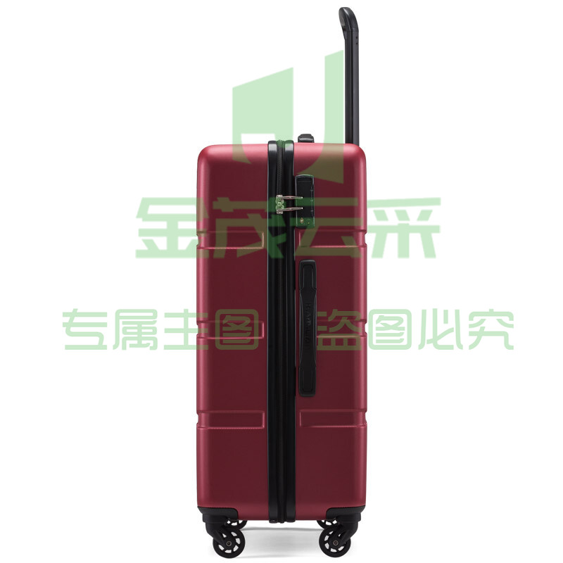 新秀丽旗下 卡米龙拉杆箱行李箱男旅行箱女密码箱托运箱时尚横纹干湿分离BA9酒红色24英寸