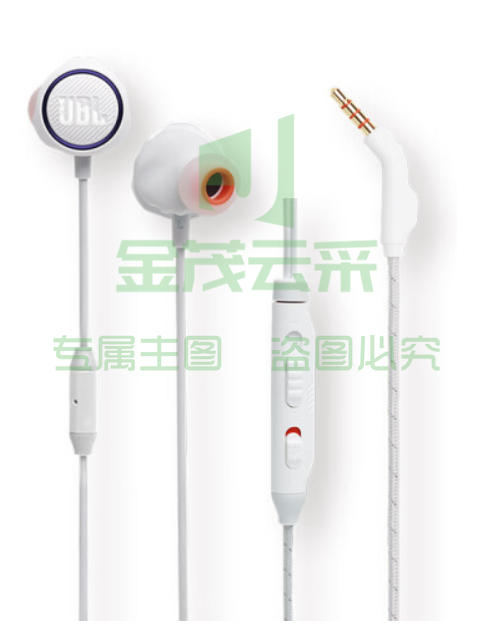 JBL 量子风暴Q50 入耳式游戏耳机 有线耳机带麦克风 switch电竞耳机手机语音通话通用音乐耳麦 白色 TJHX0320184032876