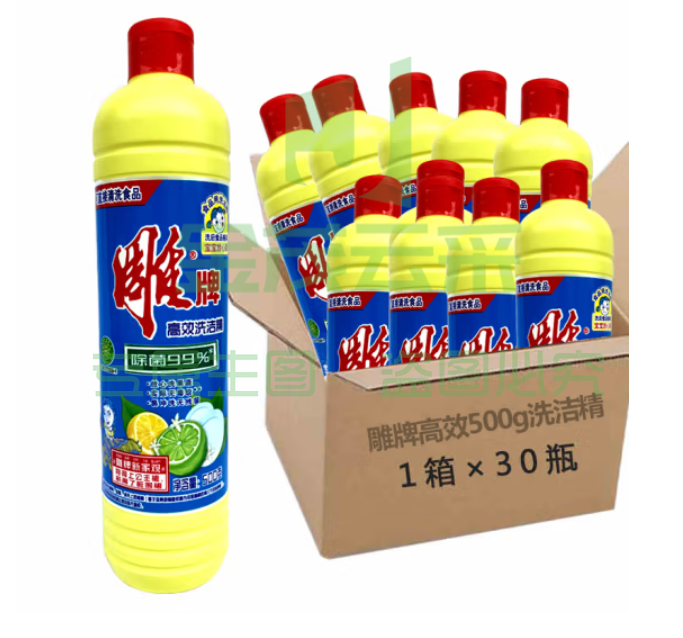 雕牌(DIAOPAI)高效洗洁精500g 30瓶整箱