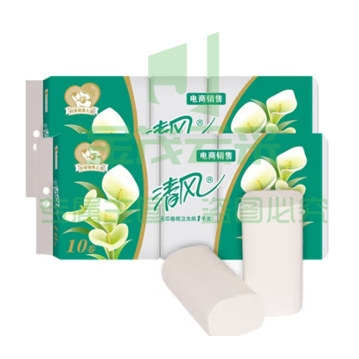 清风B01B无芯卷纸 卷筒纸卫生纸10卷/提