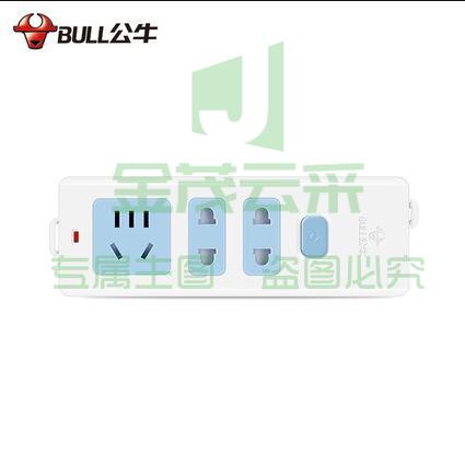 公牛（BULL） GN-618  不带电源线  无线 插座 无线接线板3位带开关多功能排插插线板拖线板