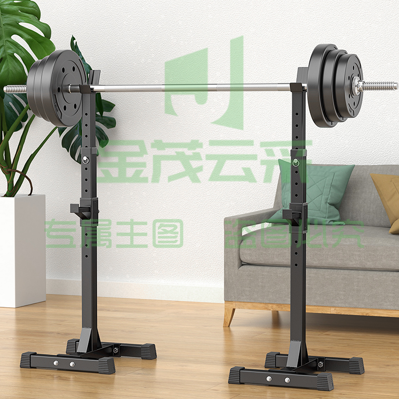 华亚（HUAYA）深蹲架多功能杠铃架分体式举重杠铃套装组合 家用健身器材 杠铃架80kg组合（含1.8米杠铃杆重量） SKU：YDKJ09709