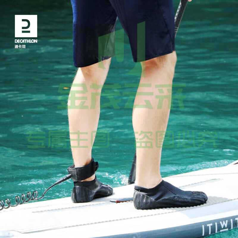 迪卡侬溯溪鞋男涉水鞋女户外皮划艇浮潜鞋潜水鞋钓鱼一脚蹬ITIWIT黑色40/41-2392291