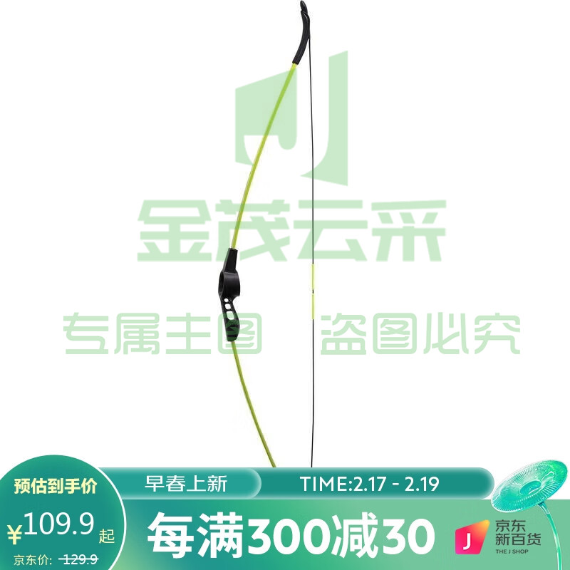 迪卡侬儿童反曲弓娱乐吸盘弓青少年射击射箭运动练习弓箭GEOLOGIC绿色（裸弓）-2422706