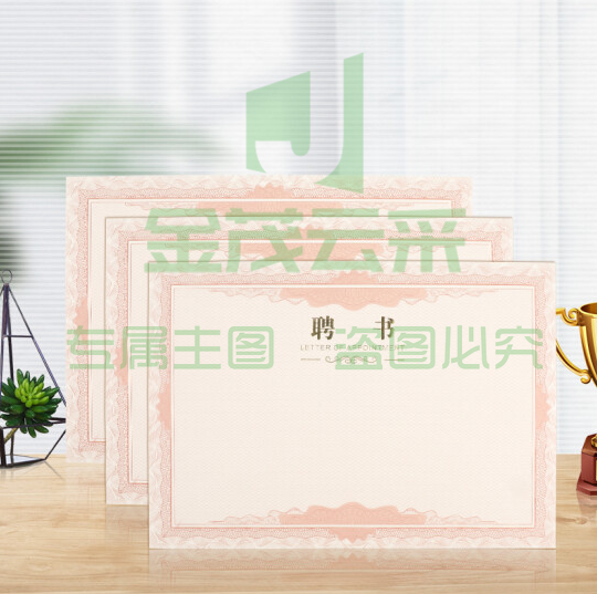 12K 聘书内芯 荣誉证书内芯  (十张起订)