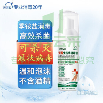 洗得宝 免洗洗手液 季铵盐不含酒精免洗手消毒液 50ml 高效杀菌 温和泡沫