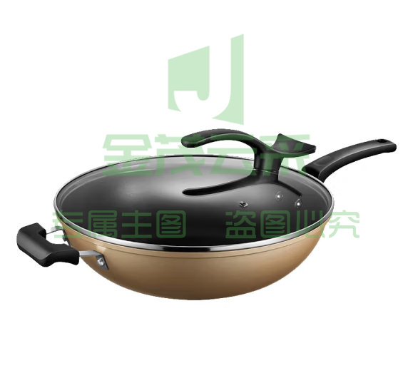 美的(Midea)易洁不粘炒锅少油烟煎锅34cm电磁炉通用炒菜锅可立盖CL34T1GD
