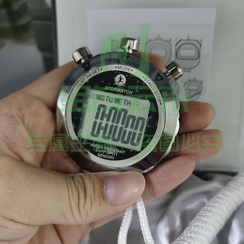 天福PC894单排秒表 5位大字两道记忆 多功能电子运动比赛计时器 PC894/训练款_防摔防震
