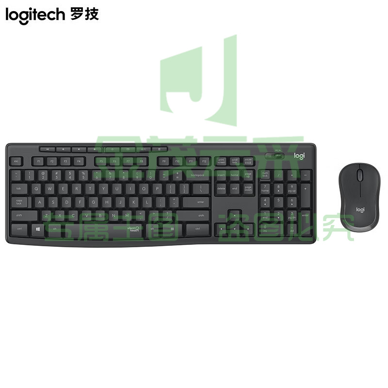 罗技（Logitech） MK295 无线安静键鼠套装 全尺寸带无线2.4G接收器 黑色 可选白色